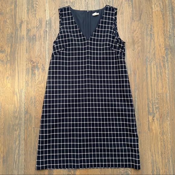 J. Crew Factory Sleeveless Navy Shift Dress - Picture 1 of 9